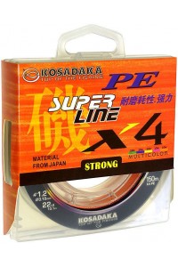 Плетенка KOSADAKA SUPER PE X4 MUITICOLOR 0.30 мм 150 м цвет МНОГОЦВЕТНЫЙ