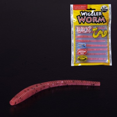 Силиконовая приманка LJ LUCKY JOHN Pro Series WIGGLER WORM 2.3" цвет 052 (уп. 9шт)