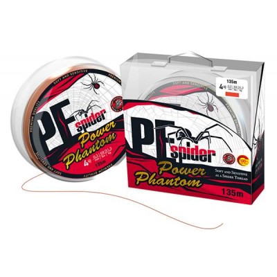 Плетенка Power Phantom 8x PE Spider 135м оранжевый #4,0 0,3мм 31,3кг