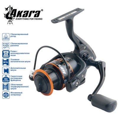 Катушка безынерционная Akara Black Hunter BHF1000 9+1bb