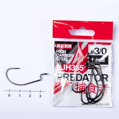 Крючок офсетный LUCKY JOHN PREDATOR LJH355 № 3/0
