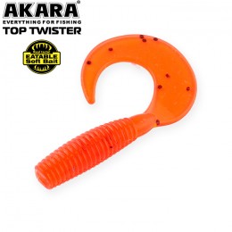 Силиконовая приманка AKARA Eatable Top Twister 40мм цвет 204 (уп. 9 шт.)