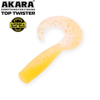 Силиконовая приманка AKARA Eatable Top Twister 50мм цвет L2 (уп. 8 шт.)