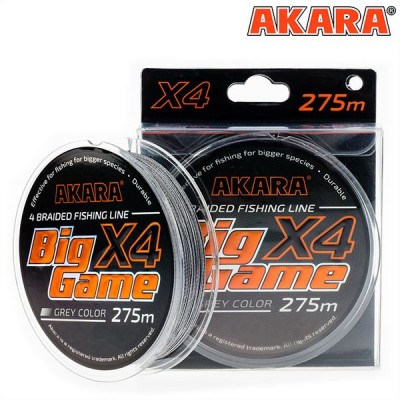 Плетенка Akara Big Game X4 Gray 275 м 0,30