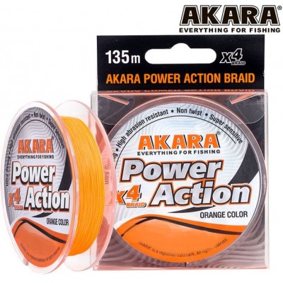 Плетенка Akara Power Action X4 Orange 135 м 0,25