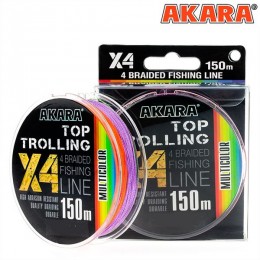 Плетенка Akara Top Trolling Х4 Multicolor 150 м 0,14