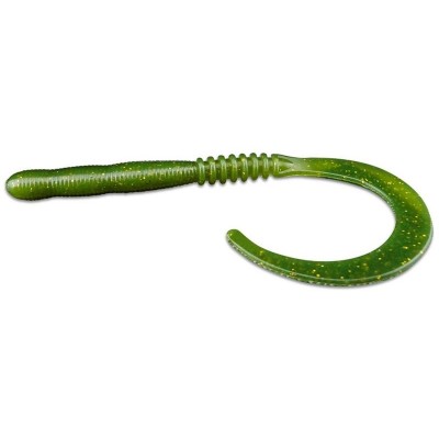 Силиконовая приманка Reins Curly Curly 4" цвет Green Sparkling (15шт)