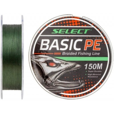 Плетенка Select Basic PE X4 0.10мм 150м тёмно-зелёный