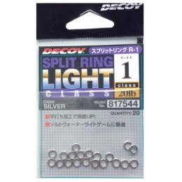 Заводные кольца Decoy R-4 Split Ring Light Class цвет Silver #1 (20шт)