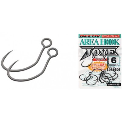 Крючок одинарный Decoy Type X Area Hook Jove №6 (12 шт)