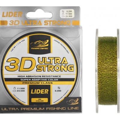 Леска Fishing Empire Lider 3D Ultra Strong 100м 0,18мм