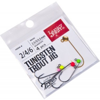 Джиг-головки Lucky John Area Trout Game комплект 2 2.5/3.0/3.5мм №2,4,6 (4шт)