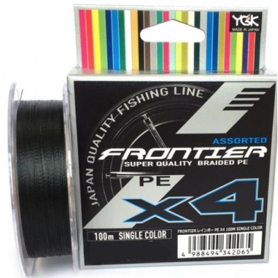 Плетенка YGK Frontier Assorted X4 100м цвет тёмно-зелёный 0,230мм