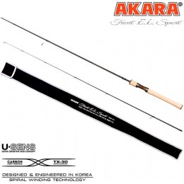 Спиннинг Akara Trout E.L Sport UL 1,98м цельная ручка 0,5-4,5гр Medium