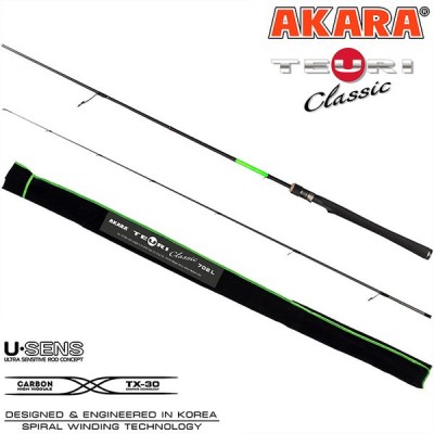 Спиннинг Akara Teuri Classic L762 230см 3,5-12гр Medium Fast