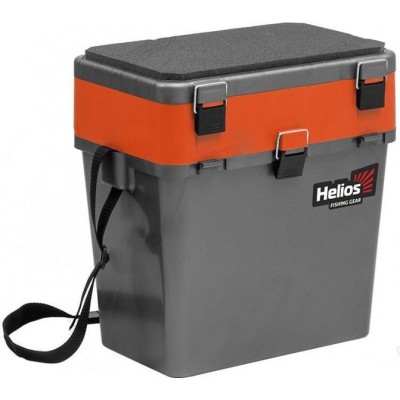 Ящик зимний Helios 19л двухсекционный серый/оранжевый