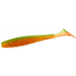 Силиконовая приманка Flagman MYSTIC FISH FAT 3,3" цвет 0215 Orange/Chartreuse (4шт)