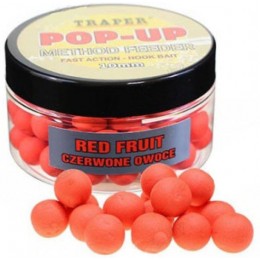 Бойлы TRAPER плавающие METHOD FEEDER Pop-Up 30гр D-10мм (красные фрукты)