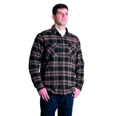 Рубашка Alaskan с меховой подкладкой коричневая клетка размер M