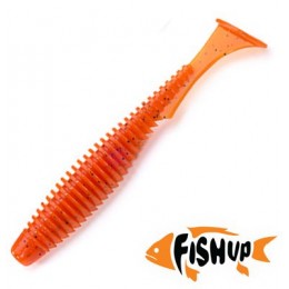 Силиконовая приманка FishUp U-Shad 3,5" (9шт) цвет 049 - Orange Pumpkin/Black