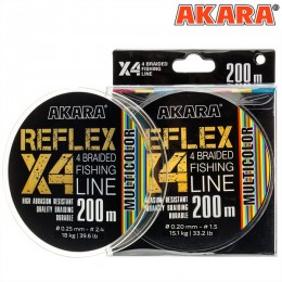 Плетенка Akara Reflex Multicolor X4 200м 0,18мм