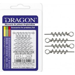 Спираль, штопор для силиконовой приманки Dragon L 50-80-003 (5шт)