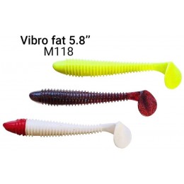 Силиконовая приманка Crazy Fish Vibro fat 5.8" цвет M118 (3шт) кальмар