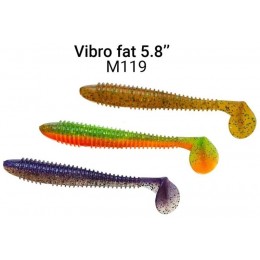 Силиконовая приманка Crazy Fish Vibro fat 5.8" цвет M119 (3шт) кальмар