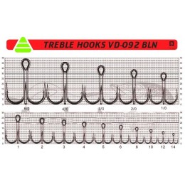 Крючок тройной Vido Craft VD-092 Treble Hooks №4 BLN VD092-4 (50шт)