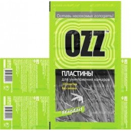 Пластины OZZ Standart сменные для уничтожения комаров к элекрофумигатору 20501