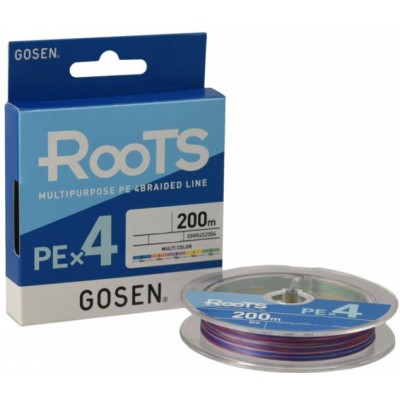Плетенка Gosen Roots PE X4 Multi Color 200м 0,185мм