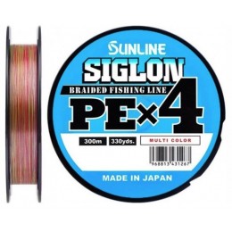 Плетенка Sunline Siglon PE X4 300м многоцветный #2,0 0,242мм