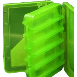 Коробка для воблеров и балансиров Три Кита ВБ-3 зеленая 2-х стор. (5+5отд) 20х16х4,5см