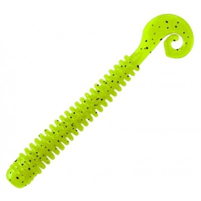 Силиконовая приманка LureMax CHEEKY WORM 4''/10 см цвет 002 Lime pepper (6шт)