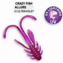 Силиконовая приманка Crazy Fish Allure 1.1" цвет 12 (10шт) кальмар