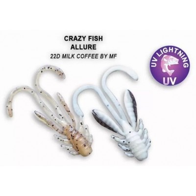 Силиконовая приманка Crazy Fish Allure 1.1" цвет 22d (10шт) кальмар