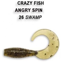 Силиконовая приманка Crazy Fish Angry spin 1" цвет 26 (8 шт) кальмар