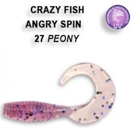 Силиконовая приманка Crazy Fish Angry spin 1" цвет 27 (8 шт) кальмар