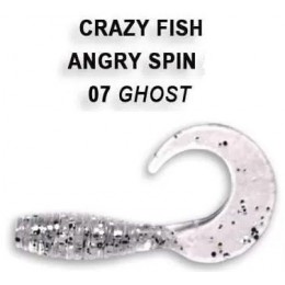 Силиконовая приманка Crazy Fish Angry spin 1" цвет 7 (8 шт) кальмар