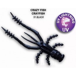 Силиконовая приманка Crazy Fish Crayfish 1.8" цвет 51 (8шт) кальмар