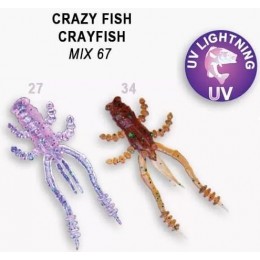 Силиконовая приманка Crazy Fish Crayfish 1.8" цвет M67 (8шт) кальмар