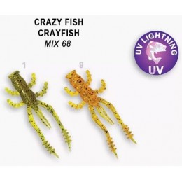 Силиконовая приманка Crazy Fish Crayfish 1.8" цвет M68 (8шт) кальмар