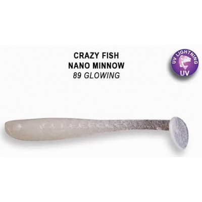 Силиконовая приманка Crazy Fish Nano minnow 1.6" цвет 89 (8 шт) кальмар