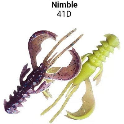 Силиконовая приманка Crazy Fish Nimble 2.5" цвет 41d (7шт) кальмар