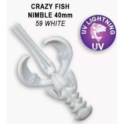 Силиконовая приманка Crazy Fish Nimble 1.6" цвет 59 (9шт) кальмар