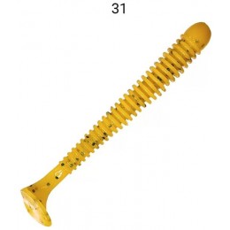 Силиконовая приманка Crazy Fish Vibro worm 3.4" цвет 31 (5 шт) кальмар