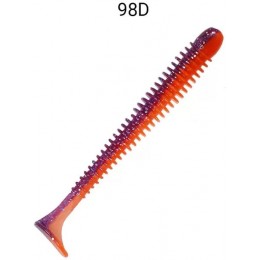 Силиконовая приманка Crazy Fish Vibro worm 4" цвет 98d (5шт) кальмар