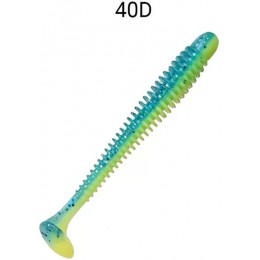 Силиконовая приманка Crazy Fish Vibro worm 5" цвет 40d (4шт) кальмар