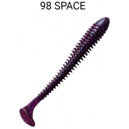 Силиконовая приманка Crazy Fish Vibro worm 5" цвет 98 (4шт) кальмар