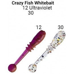 Силиконовая приманка Crazy Fish Whitebait 0.8" цвет 12/30 (20шт) анис